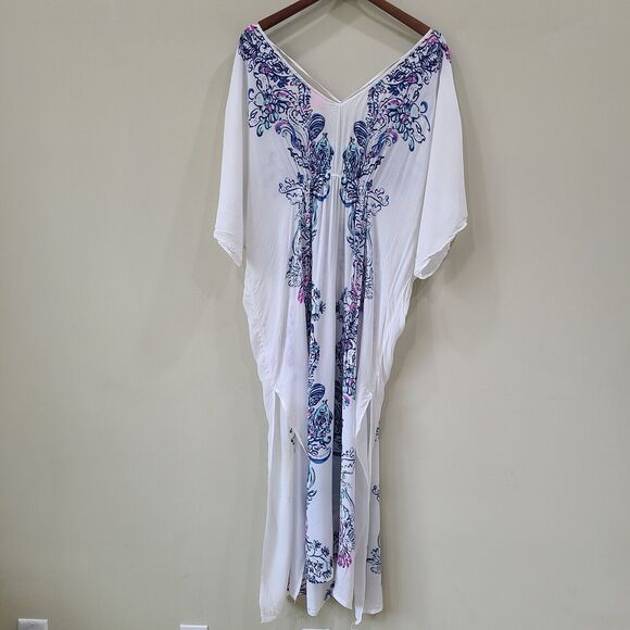 Lilly Pulitzer x Target Wavepool Caftan Swim Cover Up Beach Maxi Dress Size 1X - Picture 9 of 13